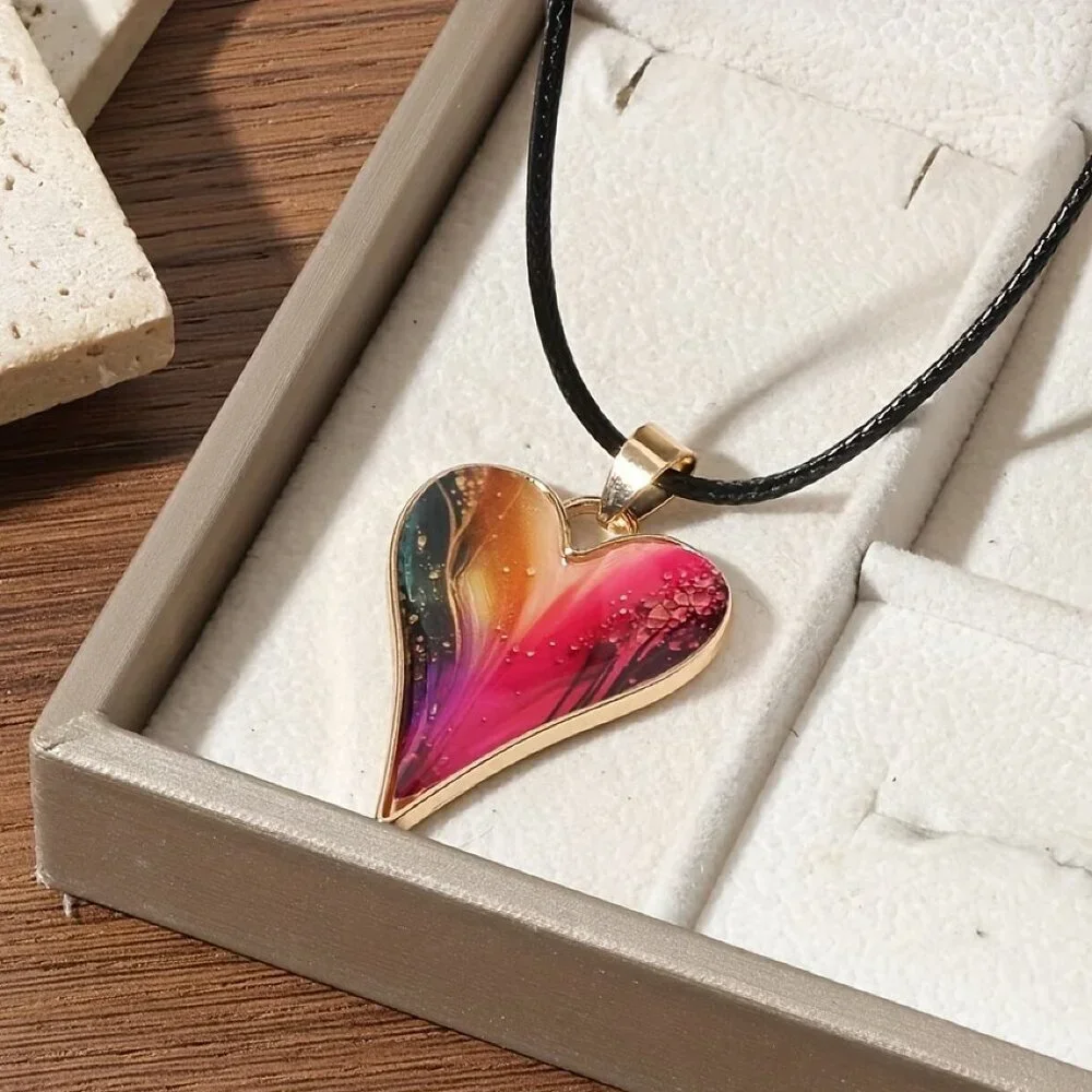 NWOT - Choice of 1 Vibrant Heart-Shaped Pendant Necklace - Picture 6 of 6
